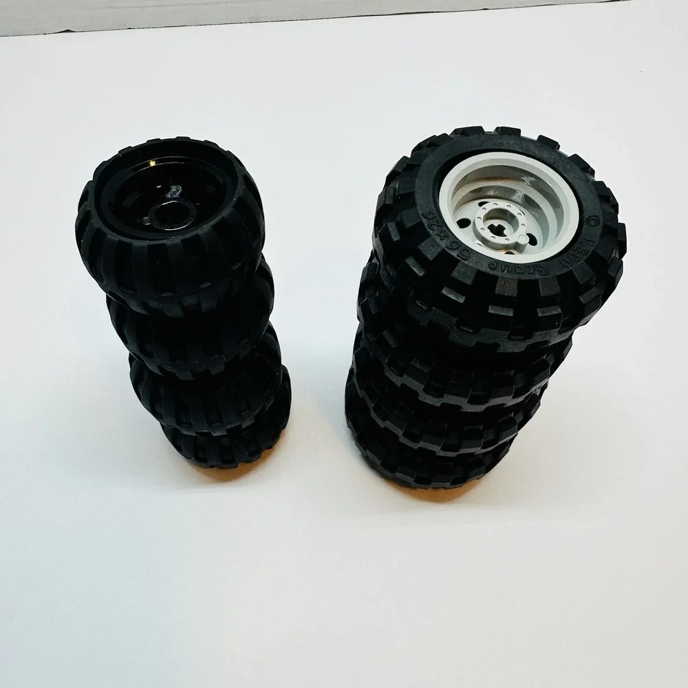 LEGO Tire and Rim Lot of 16 Parts. 43.2x26 & 56x26 LEGO Technic Wheels Tires